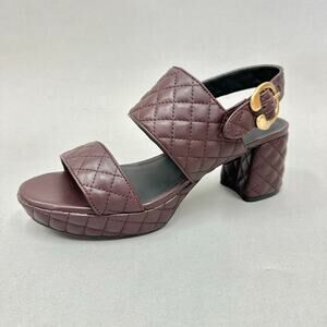 AEROSOLES Quilted Burgundy Sandals